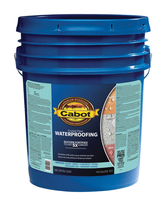 Cabot Crystal Clear Water-Based Acrylic Waterproofing Paint 5 gal