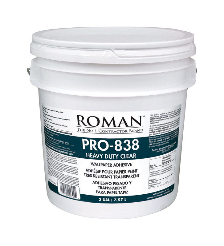 Roman PRO-838 High Strength Modified Starches Clear Adhesive 2 gal