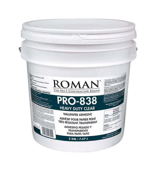 Roman PRO-838 High Strength Modified Starches Clear Adhesive 2 gal