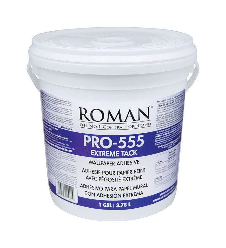 Roman PRO-555 Extreme Tack Super Strength Modified Starch and Synthetic Polymer Beige Adhesive 1 gal