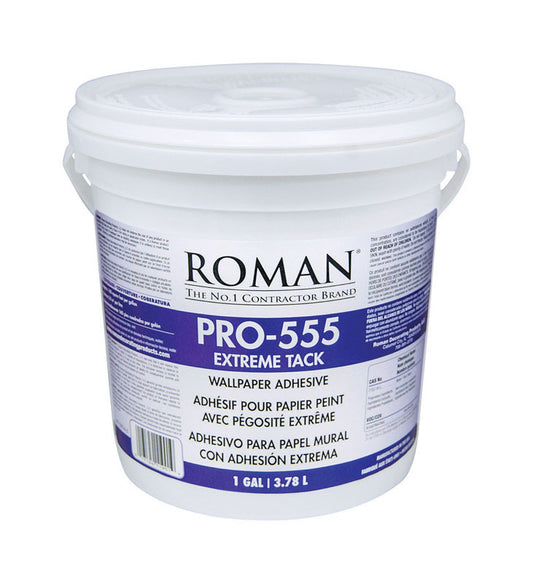 Roman PRO-555 Extreme Tack Super Strength Modified Starch and Synthetic Polymer Beige Adhesive 1 gal