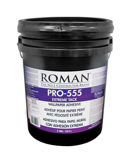 Roman PRO-555 Super Strength Modified Starch and Synthetic Polymer Beige Adhesive 5 gal