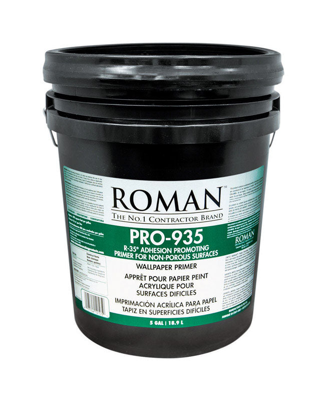 Roman PRO-935 R-35 Clear Flat Water-Based Acrylic Wallcovering Primer 5 gal