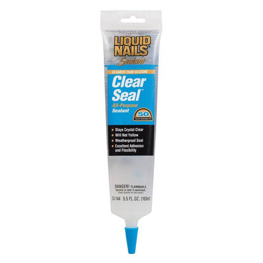 Liquid Nails Low Strength Rubber Clear Sealant 5.5 oz