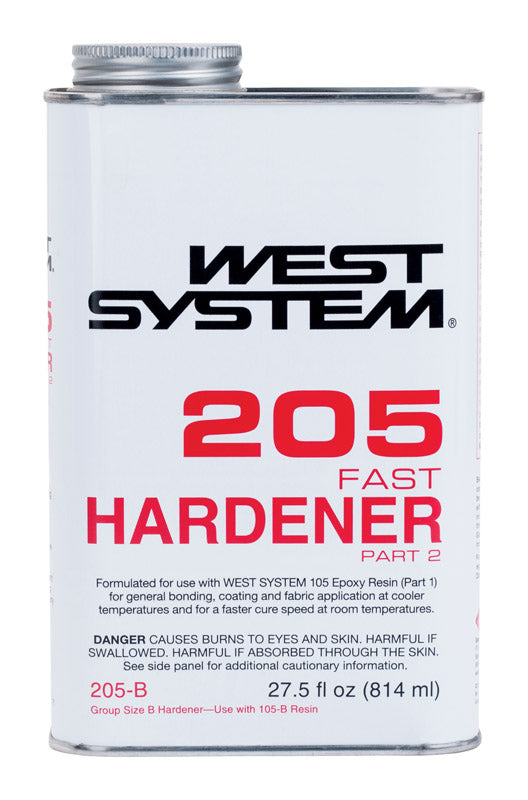 West System 205 Hardener Extra Strength Epoxy Clear Fast Hardener Curing Agent 27.5 oz