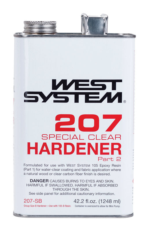 West System 207 Hardener Extra Strength Epoxy Clear Special Clear Curing Agent 42.2 oz