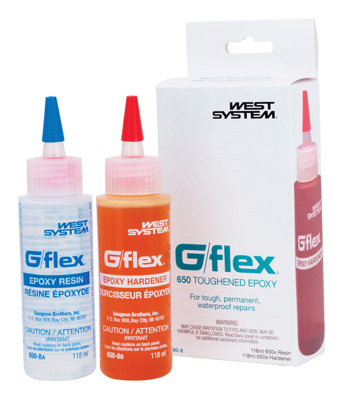 West System G/flex Extra Strength Epoxy Clear Toughened Epoxy Kit 2 pk