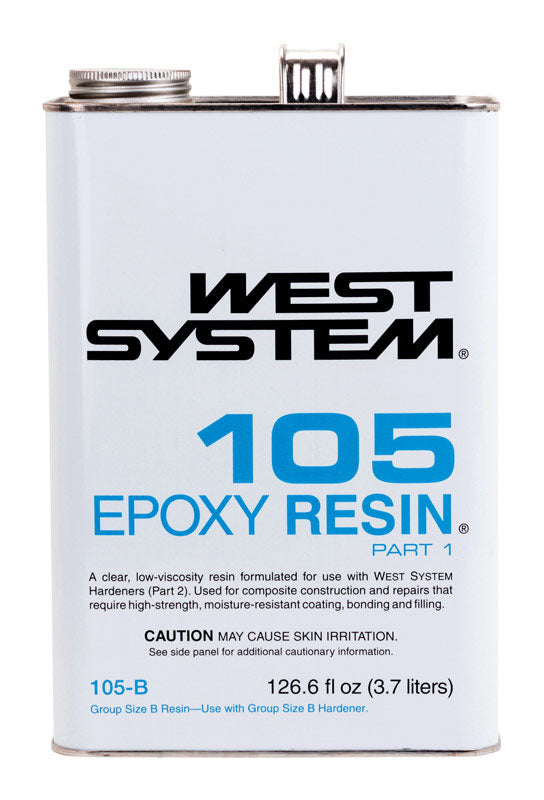 West System 105 Resin Extra Strength Epoxy Clear Epoxy Resin 126.6 oz