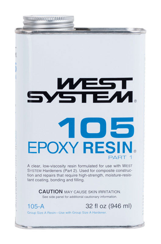 West System 105 Resin Extra Strength Epoxy Clear Epoxy Resin 32 oz