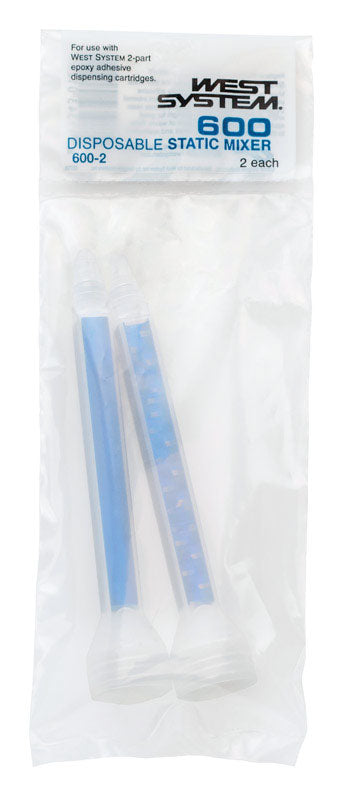 West System Six10 Extra Strength Epoxy Adhesive Blue/White Disposable Static Mixers 2 pk