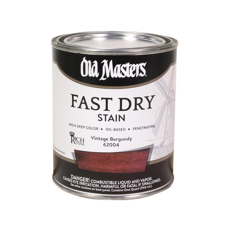 Old Masters Professional Semi-Transparent Satin Vintage Burgundy Oil-Based Alkyd Fast Dry Wood Stain