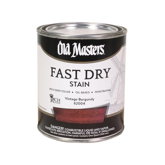 Old Masters Professional Semi-Transparent Satin Vintage Burgundy Oil-Based Alkyd Fast Dry Wood Stain