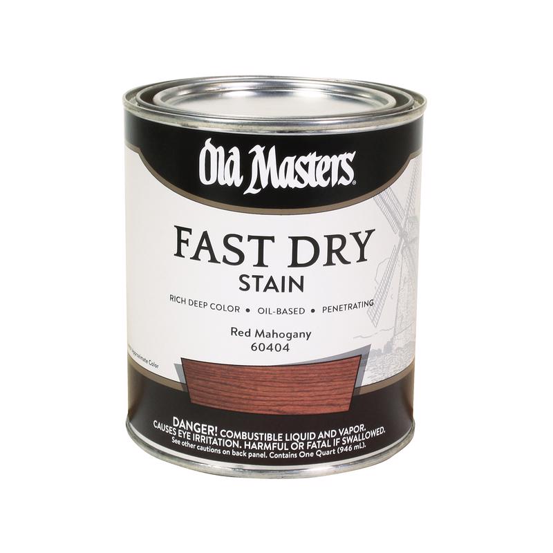 Old Masters Professional Semi-Transparent Red Mahogany Oil-Based Alkyd Fast Dry Wood Stain 1 qt