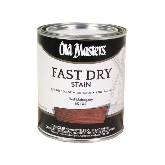 Old Masters Professional Semi-Transparent Red Mahogany Oil-Based Alkyd Fast Dry Wood Stain 1 qt