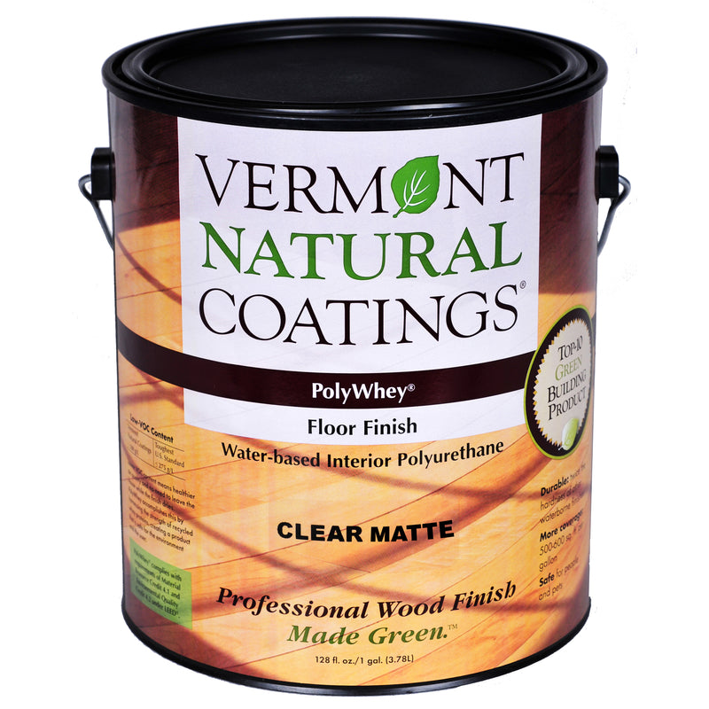 Vermont Natural Coatings PolyWhey Matte Clear Water-Based Floor Finish 1 gal