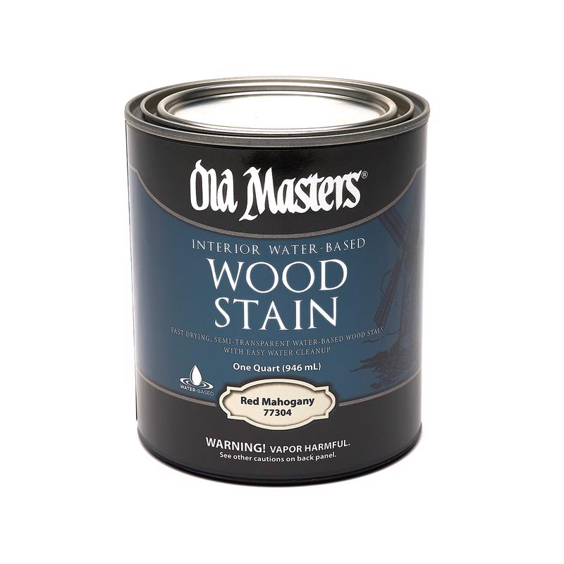 Old Masters Semi-Transparent Red Mahogany Water-Based Latex Wood Stain 1 qt