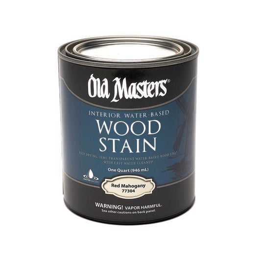 Old Masters Semi-Transparent Red Mahogany Water-Based Latex Wood Stain 1 qt