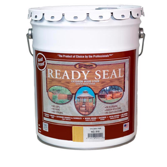 Ready Seal Goof Proof Semi-Transparent Flat Golden Pine Oil-Based Penetrating Wood Stain/Sealer 5 ga