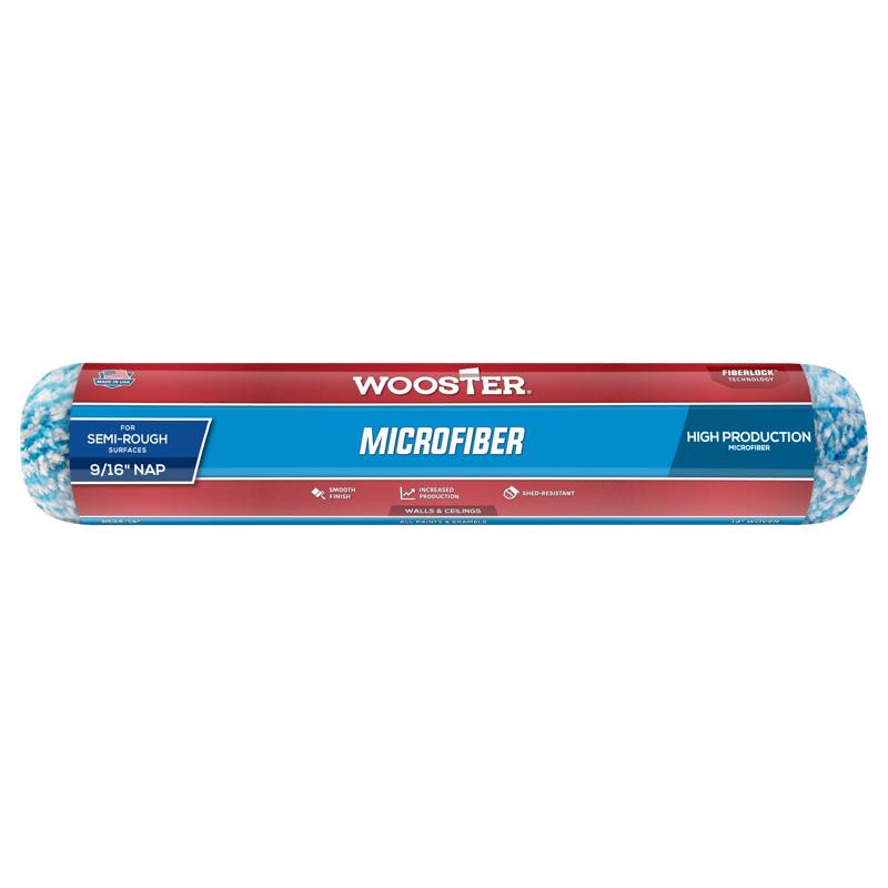 Wooster Microfiber 14 in. W X 9/16 in. Paint Roller Cover 1 pk