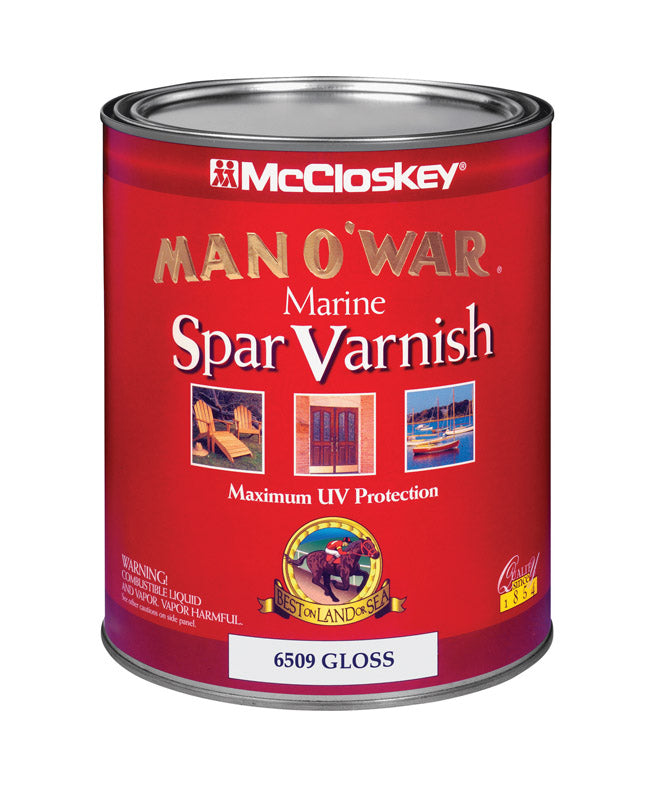 McCloskey Man O' War Gloss Clear Oil-Based Marine Spar Varnish 1 qt