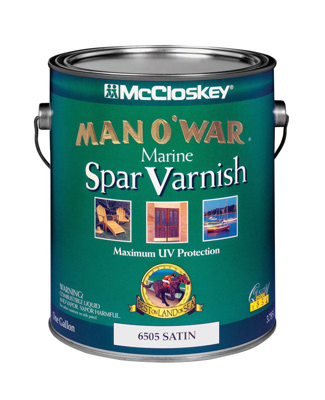 McCloskey Man O' War Satin Clear Marine Spar Varnish 1 gal