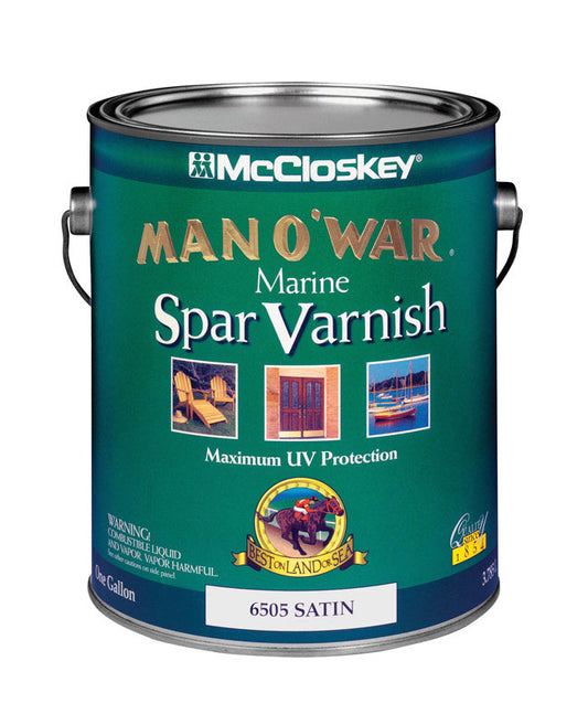 McCloskey Man O' War Satin Clear Marine Spar Varnish 1 gal
