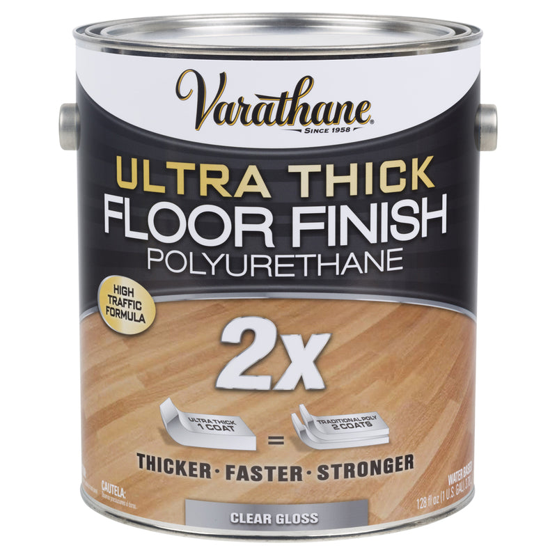 Varathane Transparent Gloss Clear Water-Based Acrylic Urethane Floor Finish 1 gal