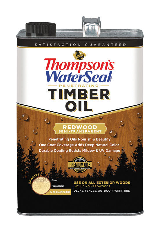 Thompson's WaterSeal Penetrating Timber Oil Semi-Transparent Redwood Penetrating Timber Oil 1 gal