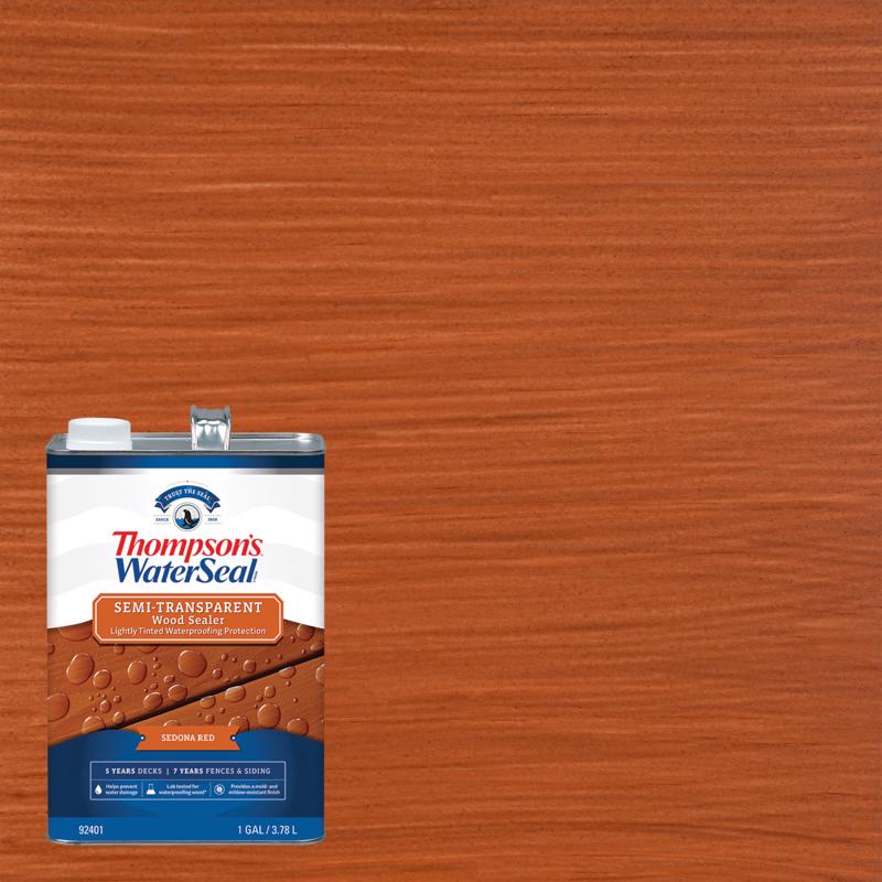 Thompson's WaterSeal Semi-Transparent Sedona Red Waterproofing Wood Stain and Sealer 1 gal