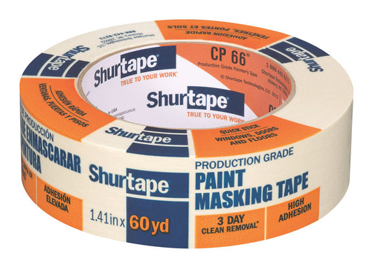 Shurtape 1.41 in. W X 60 yd L Tan High Strength Painter's Tape 1 pk