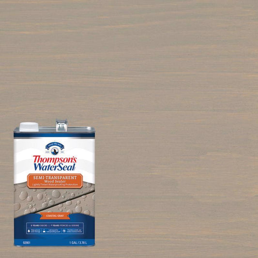 Thompson's WaterSeal Semi-Transparent Coastal Gray Waterproofing Wood Stain and Sealer 1 gal