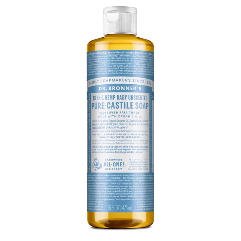 Dr. Bronner's 18-in-1 Baby Organic No Scent Pure-Castile Liquid Soap 16 oz 1 pk