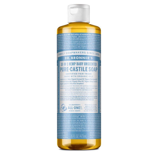 Dr. Bronner's 18-in-1 Baby Organic No Scent Pure-Castile Liquid Soap 16 oz 1 pk