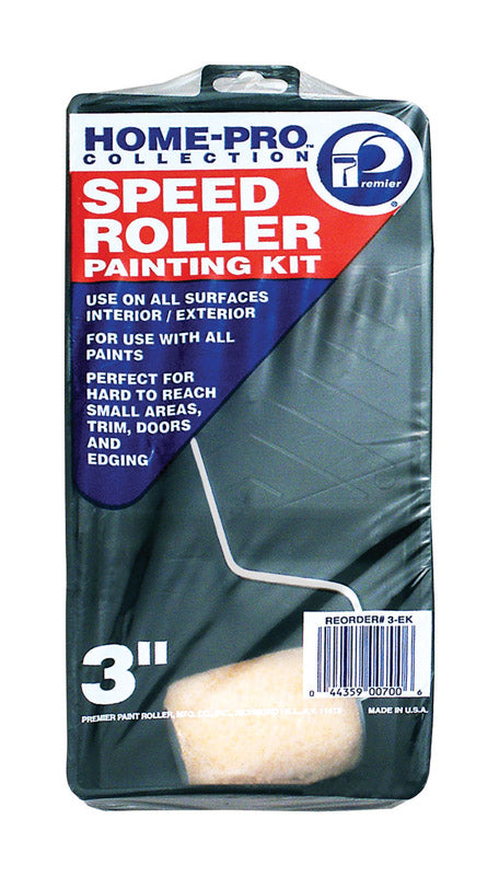Premier Home-Pro Polyester 3 in. W Mini Paint Roller Kit 3 pk