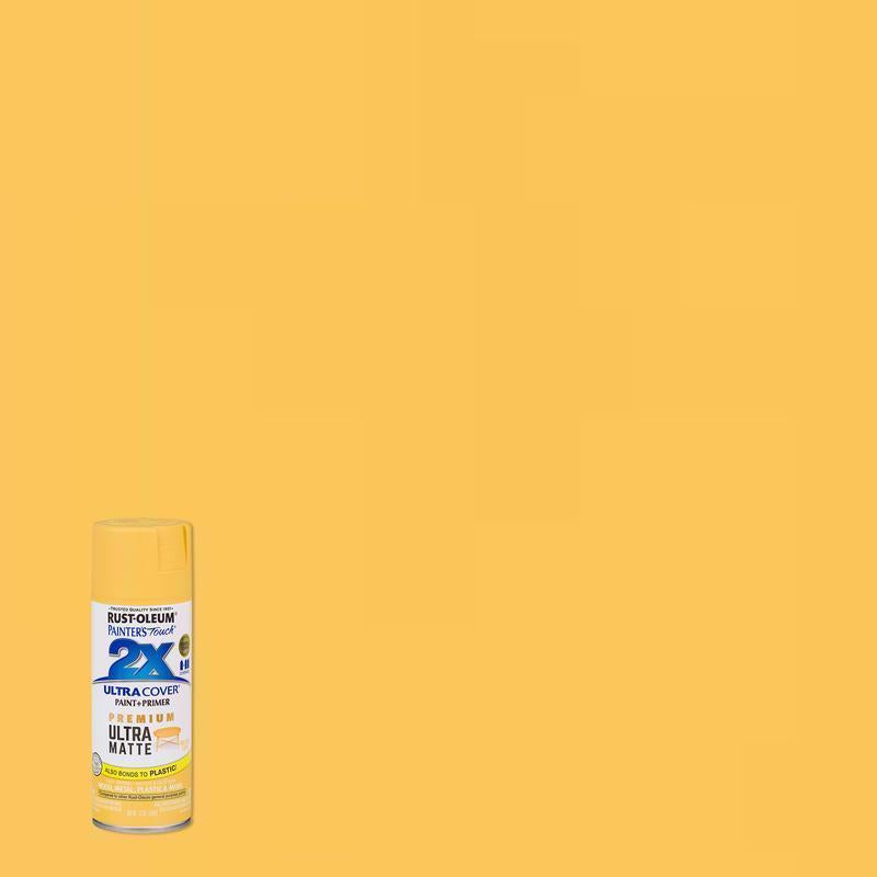 Rust-Oleum Painter's Touch 2X Ultra Cover Matte Golden Leaf Paint+Primer Spray Paint 12 oz