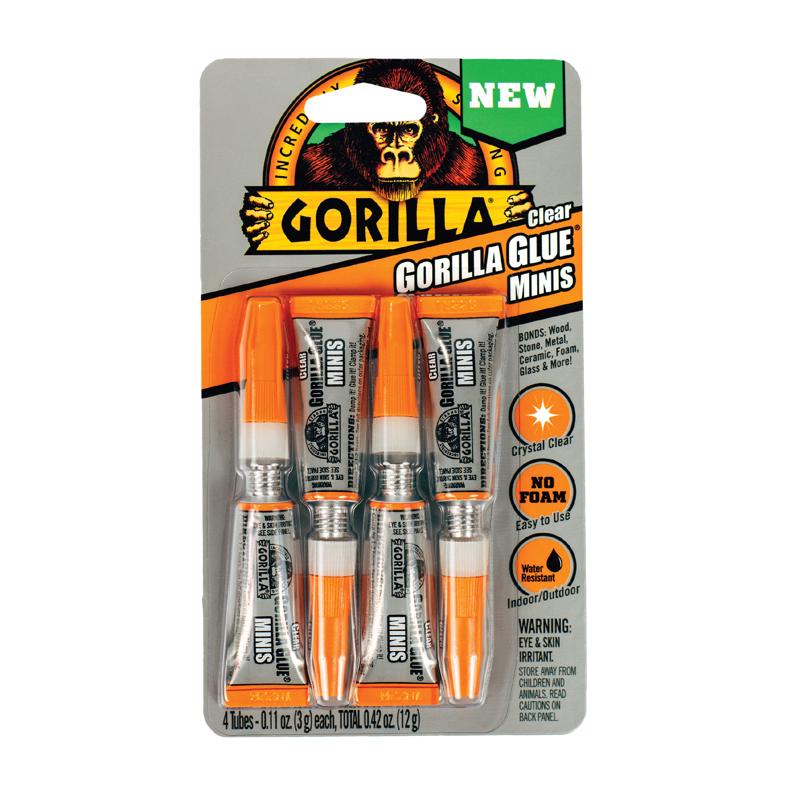 Gorilla High Strength Glue Clear All Purpose Adhesive 4 pk