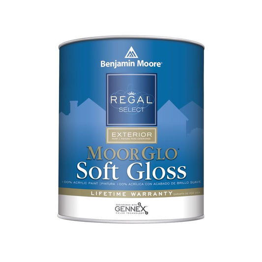 Benjamin Moore Regal Select MoorGlo Soft Gloss Black Paint Exterior 1 qt