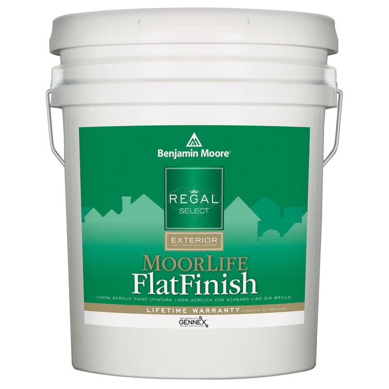 Benjamin Moore Regal Select Flat White Water-Based Paint Exterior 5 gal