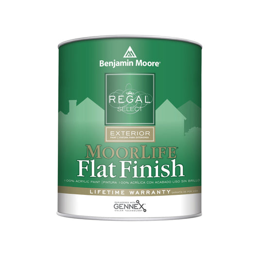 Benjamin Moore Regal Select Flat White Water-Based Paint Exterior 1 qt