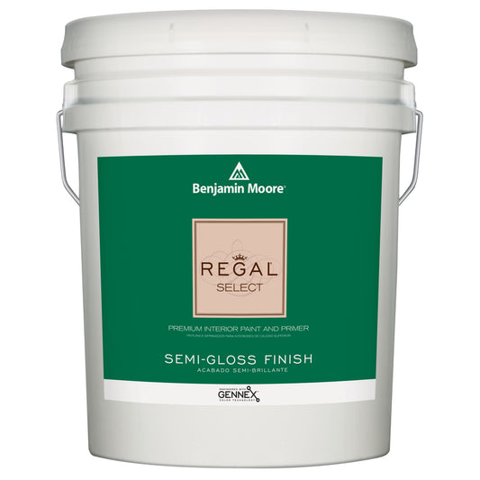 Benjamin Moore Regal Select Semi-Gloss White Paint and Primer Interior 5 gal