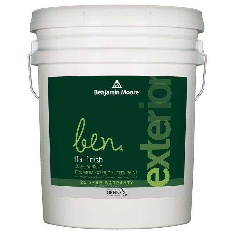 Benjamin Moore ben Flat Tintable Base Base 3 Paint Exterior 5 gal
