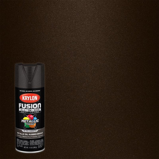Krylon Fusion All-In-One Metallic Oil Rubbed Bronze Paint+Primer Spray Paint 12 oz