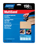 Norton MultiSand 11 in. L X 9 in. W 150 Grit Aluminum Oxide All Purpose Sandpaper 5 pk