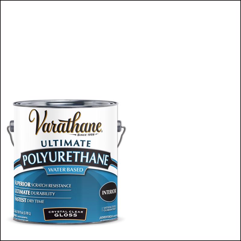 Varathane Ultimate Gloss Crystal Clear Water-Based Polyurethane 1 gal