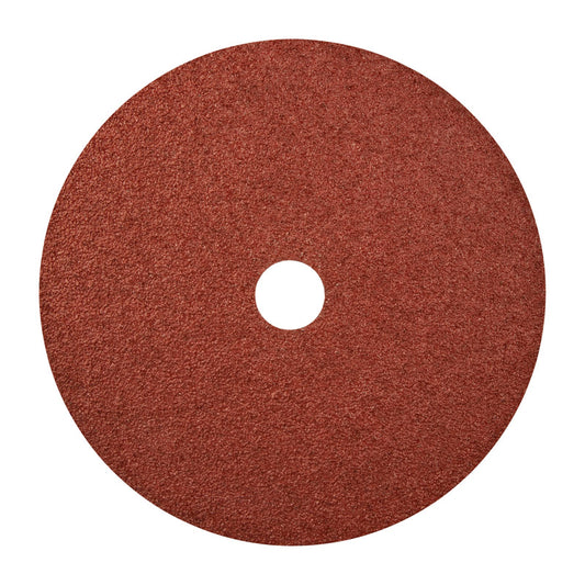Norton 7 in. Aluminum Oxide Center Mount F226/F240 Fiber Disc 24 Grit Extra Coarse 25 pk