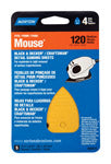 Norton 5-1/4 in. L X 3-3/4 in. W 120 Grit Aluminum Oxide Mouse Sandpaper 5 pk
