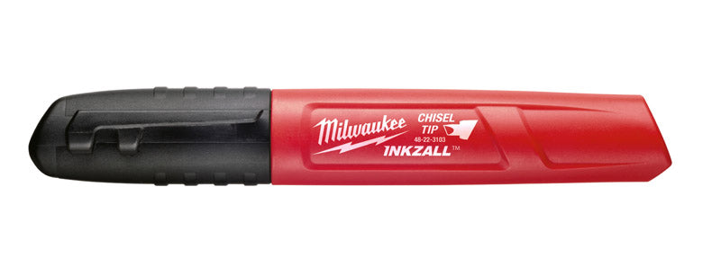 Milwaukee INKZALL Black Medium Chisel Tip Jobsite Marker 1 pk