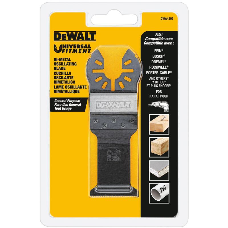 DeWalt Universal Fitment High Speed Steel Wood with Nails Oscillating Blade 1 pc