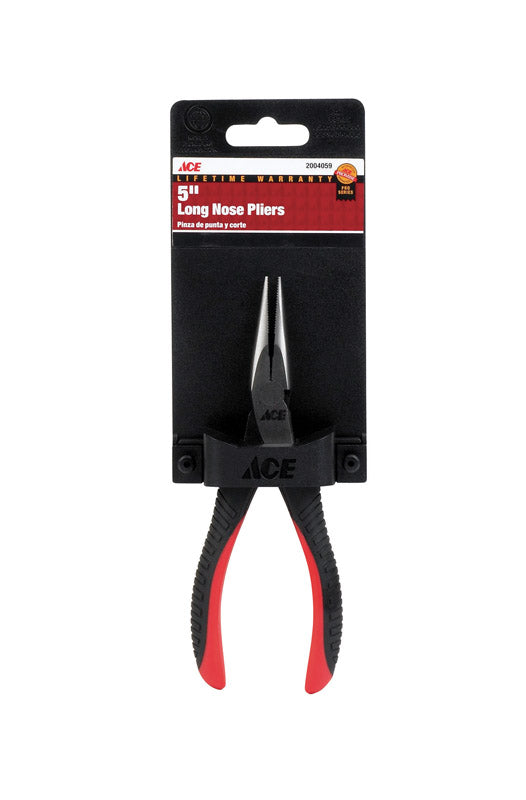 Ace 5 in. Alloy Steel Long Nose Pliers