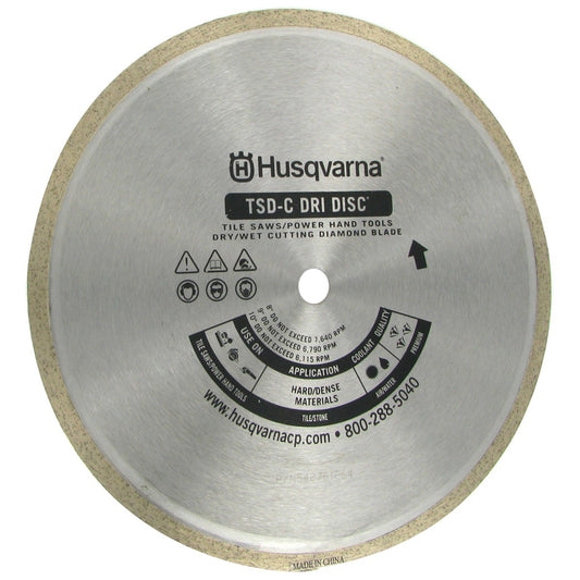 Husqvarna Tacti-Cut Dri Disc 10 in. D X 5/8 in. Diamond Continuous Rim Diamond Saw Blade 1 pk